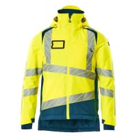 Mascot Winter Jacket 19335-231 Accelerate Safe Breathable, Wind- And Waterproof, Climascot,Hi-Vis Yellow/Dark Petroleum,5XL