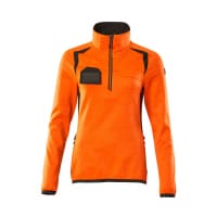 Mascot Fleece Jumper With Half Zip 19353-316 Accelerate Safe Ladies Fit, Two-Toned, Reflective Hi-Vis Orange/Dark Anthracite M