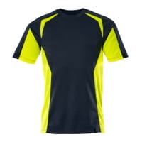 MASCOT T-shirt 22082-771 ACCELERATE SAFE Premium, Modern fit, two-toned dark navy/hi-vis yellow 4XL