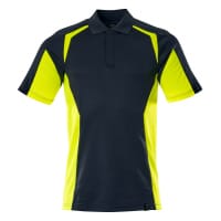 MASCOT Polo shirt 22083-771 ACCELERATE SAFE Premium, Modern fit, two-toned dark navy/hi-vis yellow 3XL