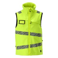 MASCOT Softshell Gilet 24065-143 ACCELERATE SAFE Modern fit, breathable, windproof and water-repellent hi-vis yellow 2XL