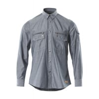 Mascot Shirt 17304-325 Crossover Premium, Chambray, Mesh Lining, Modern Fit Washed Dark Blue Denim M