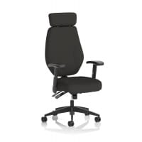 Nexus High Back Executive Chair With Headrest Black Fabric