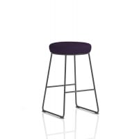 Turin Stool Black Frame Bespoke Colour Tansy Purple Seat Pad
