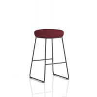 Turin Stool Black Frame Bespoke Colour Ginseng Chilli Seat Pad