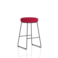 Turin Stool Black Frame Bespoke Colour Bergamot Cherry Seat Pad
