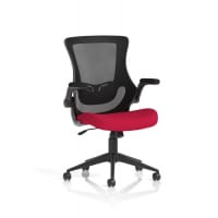 Orbit Black Mesh Back Chair Bespoke Colour Seat Bergamot Cherry