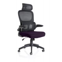 Iris Task Operator Black Mesh Back Bespoke Colour Seat Tansy Purple