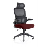 Iris Task Operator Black Mesh Back Bespoke Colour Seat Ginseng Chilli