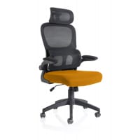Iris Task Operator Black Mesh Back Bespoke Colour Seat Senna Yellow