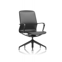 Lucia Executive Chair Black Frame With Chrome Glides