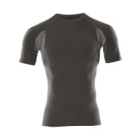Mascot Functional Under Shirt, Short-Sleeved 50185-870 Crossover Moisture Wicking, Anti Bacterial, Anti-Static, Lightweight Dark Anthracite S-M