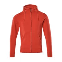 Mascot Hoodie With Zipper 51590-970 Crossover Basic, Modern Fit Traffic Red M