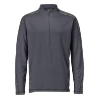 Mascot T-Shirt, Long-Sleeved, With Half Zip 22681-618 Customized Premium, Modern Fit, Moisture Wicking Stone Grey 5Xl