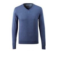Mascot Knitted Jumper 50635-989 Frontline Premium, V-Neck, Merino Wool Blue-Flecked M