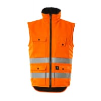 Mascot Winter Gilet 00554-660 Safe Arctic Pile Lining, Water-Repellent Hi-Vis Orange 4Xl