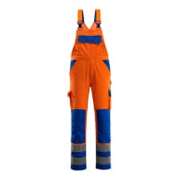 Mascot Bib & Brace With Kneepad Pockets 07169-860 Safe Compete Hi-Vis Orange/Royal L35W34.5