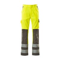 Mascot Trousers With Kneepad Pockets 07179-470 Safe Compete Hi-Vis Yellow/Anthracite L35W32.5