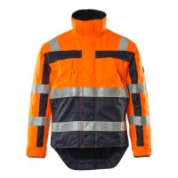 Mascot Winter Jacket 07223-880 Safe Compete Pile Lining, Waterproof Hi-Vis Orange/Navy 5Xl