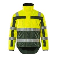 Mascot Winter Jacket 07223-880 Safe Compete Pile Lining, Waterproof Hi-Vis Yellow/Green Xl