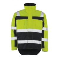 Mascot Winter Jacket 07223-880 Safe Compete Pile Lining, Waterproof Hi-Vis Yellow/Navy 5Xl