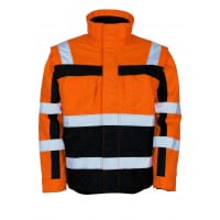 Mascot Winter Jacket 09335-880 Safe Compete Detachable Thermal Jacket, Water-Repellent Hi-Vis Orange/Navy 5Xl
