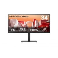 LG 34BA75QE 34" IPS QHD UltraWide Curved USB-C Monitor