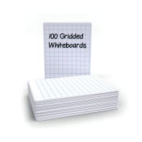 Economy Drywipe Boards 500 Micron 20mm Gridlines A4 (Pack of 100) WBG100