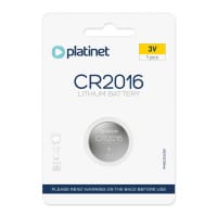 Platinet Battery Type CR2016 (1 pack), 3 year warranty, Blister packaging