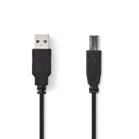Nedis CCGT60100BK20 USB cable USB 2.0 2 m USB A USB B Black