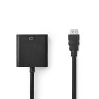 Nedis CCGB34900BK02 video cable adapter 0.2 m HDMI Type A (Standard) VGA (D-Sub) + 3.5mm Black