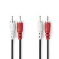 Nedis CAGL24200BK15 audio cable 1.5 m 2 x RCA Black