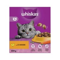 Whiskas 1+ Cat Complete Dry with Chicken 800g (Pack of 5) 481359