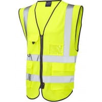 Leo Lynton Yellow Zip-Up Hi-Vis Vest L