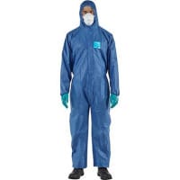 Ansell AlphaTec 1500 Plus Model 111 Blue Chemical Coverall XL