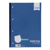 Concept A4 160Pg Side Bound Refill Pad Blue