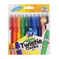 WORLD OF COLOUR PKT.10 TWISTIES CHUNK CRAYONS