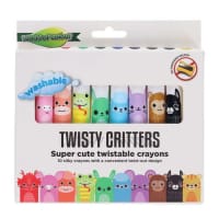 WORLD OF COLOUR PKT.10 TWISTIES CRITTERS CRAYONS