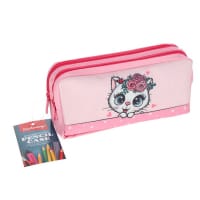 EMOTIONERY 2 POCKET PENCIL CASE - CAT