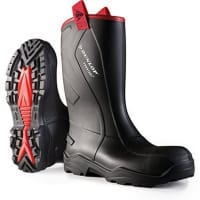Dunlop Purofort+ Rugged Black S5 Safety Wellington Boots 12