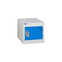 QMP Cube Locker 300h x 300w x 300d mm Blue door Camlock