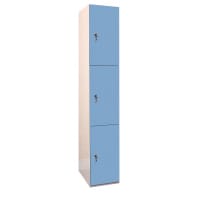 Laminate Plant-On Door Lockers 1800h x 300w x 450d mm 3 door camlock Campanula