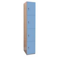 Laminate Plant-On Door Lockers 1800h x 300w x 450d mm 4 door camlock Campanula