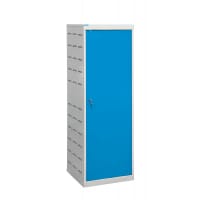 Laptop Charging Locker 1460h x 500w x 500d mm - 12 Tiers, 1 Door Light Blue Door