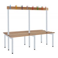 School Cloakroom Benches 1200h x 1500w x 600d mm - Light grey frame