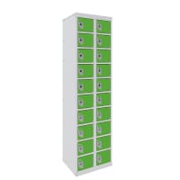Dual USB Phone Charging Locker 1800h x 450w x 380d mm 20 door Sublime Lime