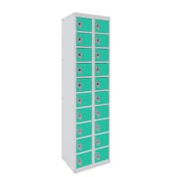 Dual USB Phone Charging Locker 1800h x 450w x 380d mm 20 door Lagoon Blue