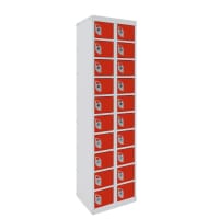 Dual USB Phone Charging Locker 1800h x 450w x 380d mm 20 door Tamarillo Red