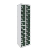 Dual USB Phone Charging Locker 1800h x 450w x 380d mm 20 door Guava Green