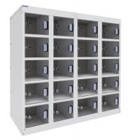 Dual USB Phone Charging Locker 940h x 900w x 380d mm 20 door Perspex